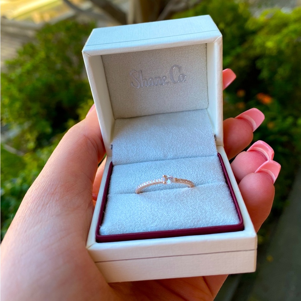 Shane Co. Diamond Rose Gold ring size 7
